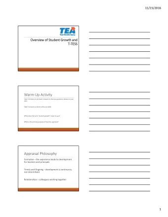 Warm  Up Activity Take 3 minutes to jot down answers to the two questions below on your  own.