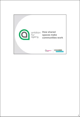 1  Social infrastructure is a term used to describe places where social relationships  are formed,