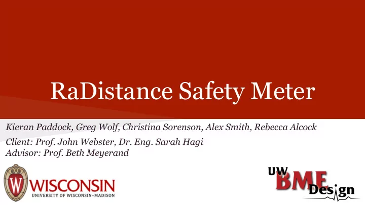 radistance safety meter