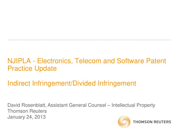 njipla electronics telecom and software patent practice