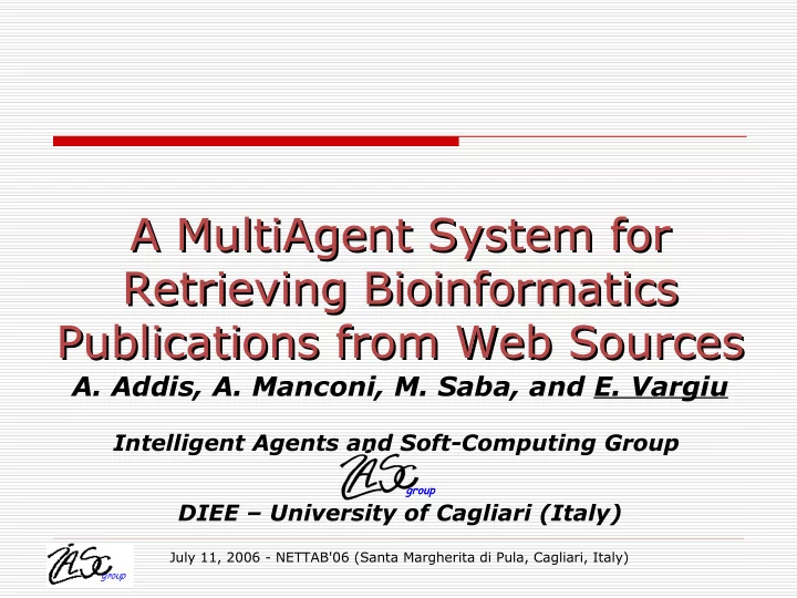 a multiagent system for a multiagent system for