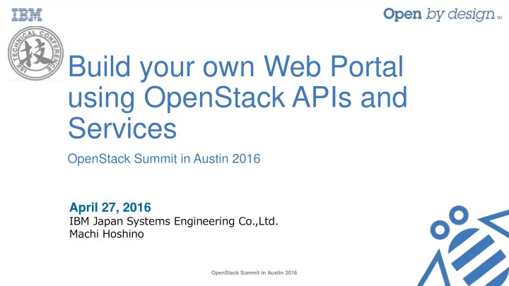 build your own web portal