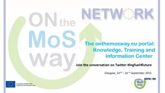Knowledge, Training and  Information Center  Join the conversation on Twitter #lngfuel4future