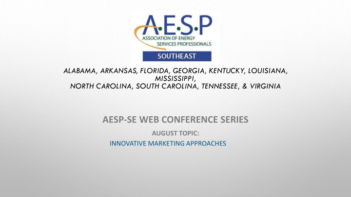 aesp se web conference series