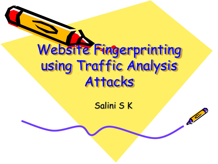 using traffic analysis