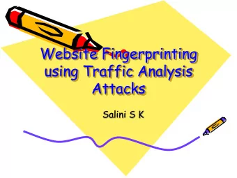 using Traffic Analysis  Attacks  Salini S K  What is Traffic Analysis  What is Traffic Analysis