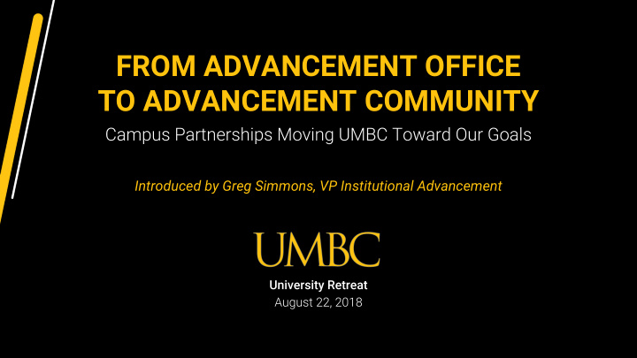 from advancement office to advancement community
