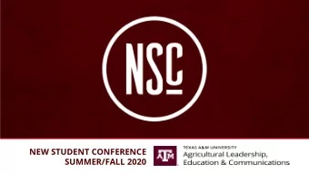 SUMMER/FALL 2020  WELCOME TO ALEC  {AGCJ, AGSC, ALED, USAL}  We need to know more about you.