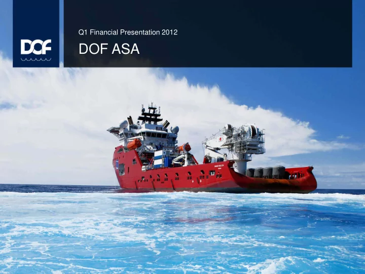 dof asa agenda