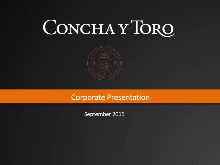 co corp rporate prese sentatio ion