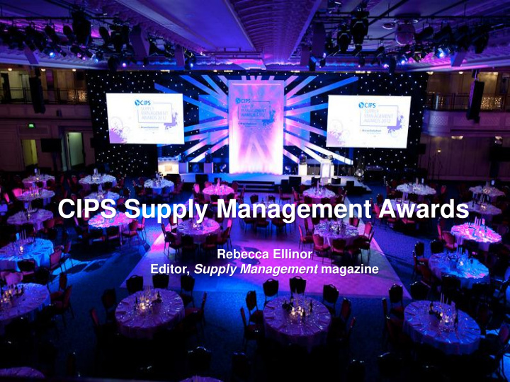 cips supply management awards