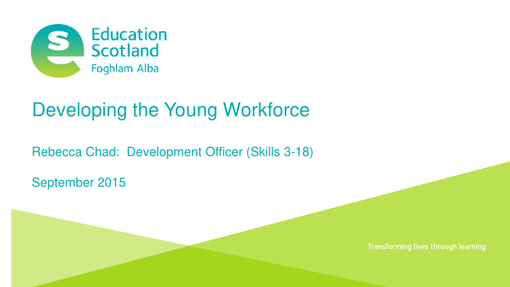 developing the young workforce