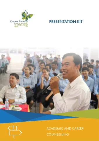 PRESENTATION KIT  ACADEMIC AND CAREER  COUNSELLING  Inspired by the fact that young people