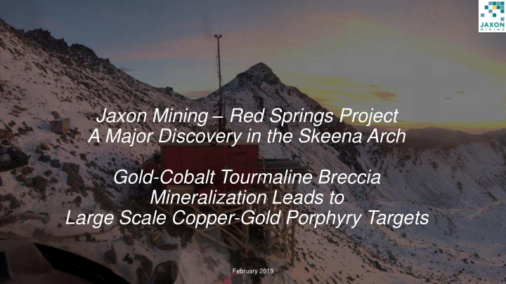 jaxon mining red springs project