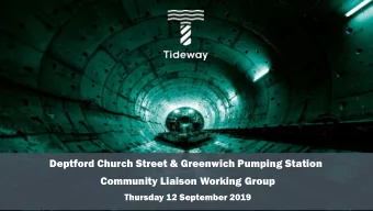 Community Liaison Working Group  Thursday 12 September 2019  STAFF  Tideway  Andy Sefton, Senior