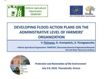 DEVELOPING FLOOD ACTION PLANS ON THE  ADMINISTRATIVE LEVEL OF FARMERS  ORGANIZATION  V.