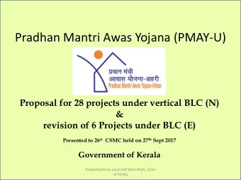 Pradhan Mantri Awas Yojana (PMAY-U)  Proposal for 28 projects under vertical BLC (N)  &amp;