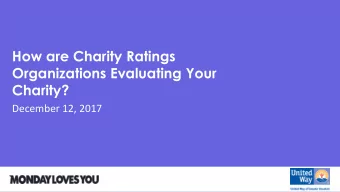 Charity?  December 12, 2017  Youre scoping out prospective donors  while  they do their