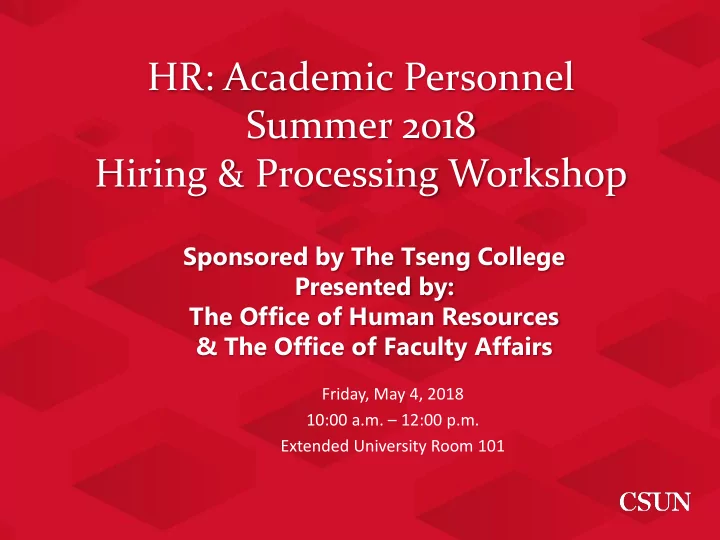 hr academic personnel summer 2018 hiring processing