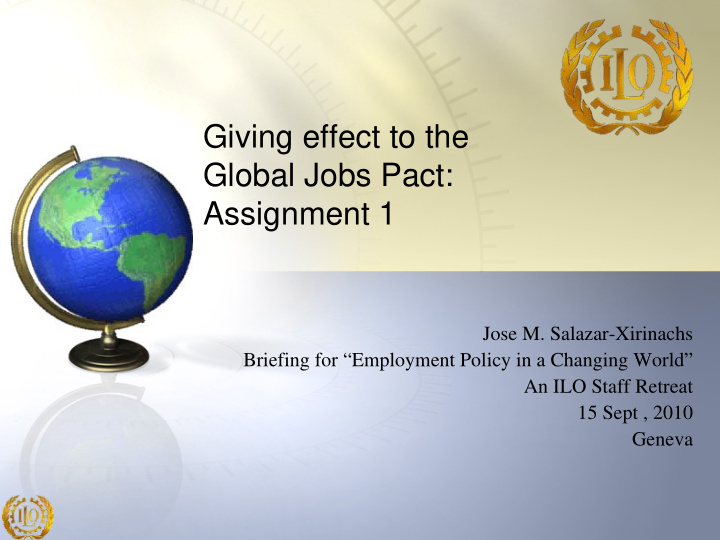 giving effect to the global jobs pact assignment 1