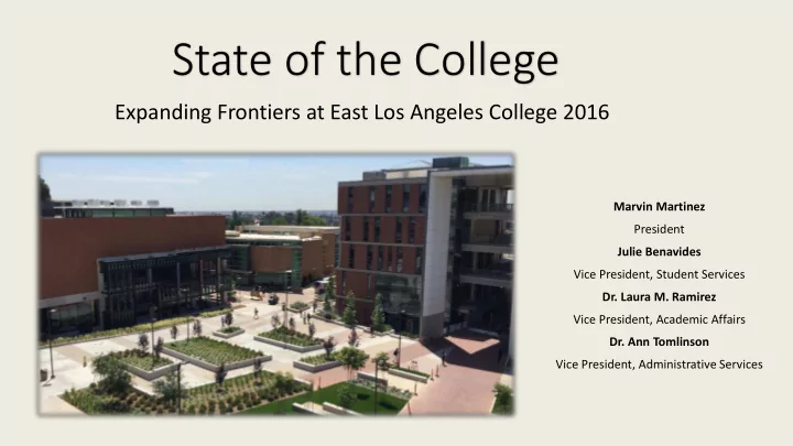 state of the college