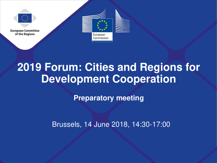 2019 forum cities and regions for development cooperation