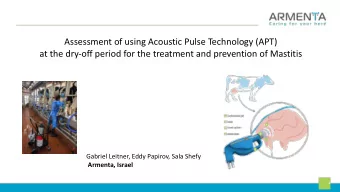Assessment of using Acoustic Pulse Technology (APT)  at the dry-off period for the treatment and