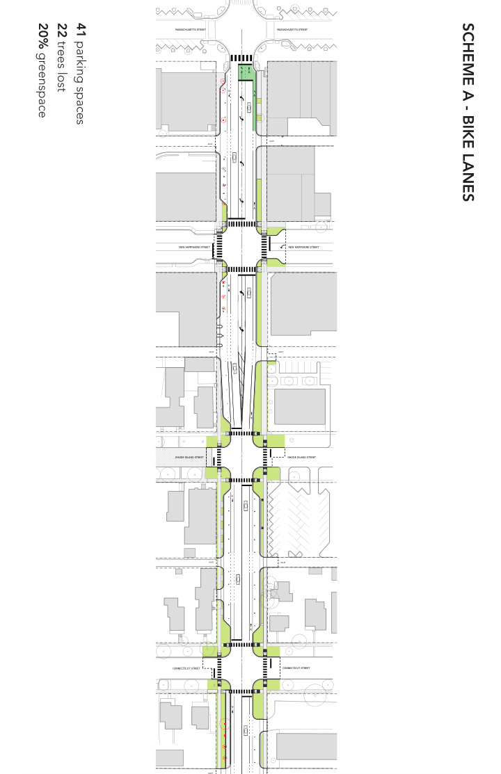 scheme a bike lanes