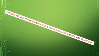E.R.A.S.E Explosives Remediation by Applied Synthetic E. coli  TNT AND NITROGLYCERIN POLLUTANTS