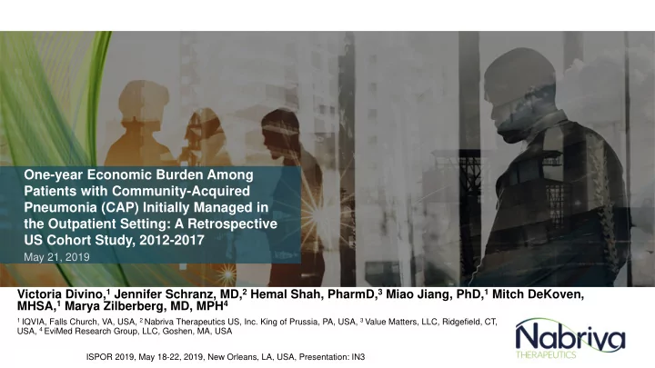 one year economic burden among patients with community