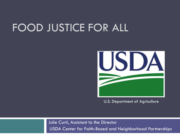 food justice for all
