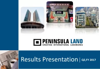 18 Years  Pioneer in Mumbai real estate market  First retail mall in the city  Of track record of