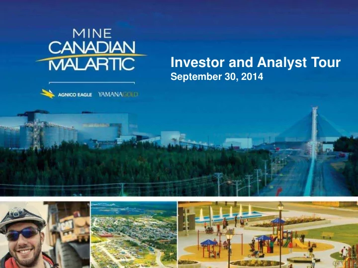 investor and analyst tour