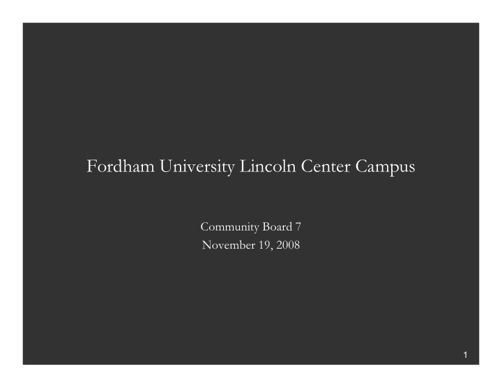 fordham university lincoln center campus