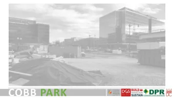 COBB PARK    Neighborhood Review and Site Map    Background    Budget   Scope of work