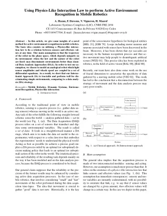 Using Physics-Like Interaction Law to perform Active Environment  Recognition in Mobile Robotics