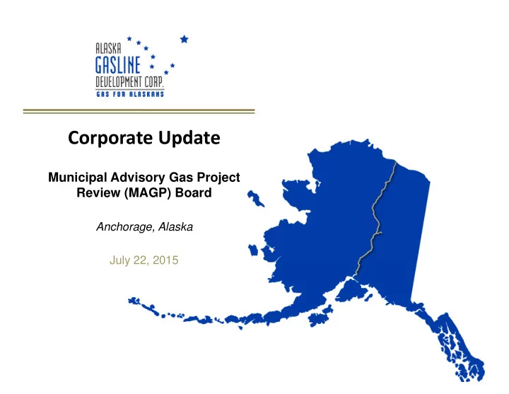 corporate update