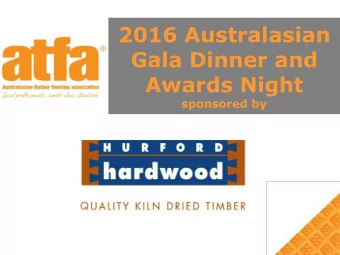 Gala Dinner and  Awards Night  sponsored by  atfa floor of the year  Award Sponsor  atfa awards for