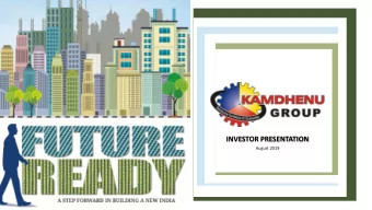 INVESTOR PRESENTATION  August 2019  Safe Harbor This presentation and the accompanying slides (the