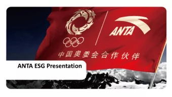 ANTA ESG Presentation  About us-ANTA Sports Products Limited  Aim to unlock the potential of both