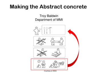 Making the Abstract concrete  Troy Baldwin  Department of MMI