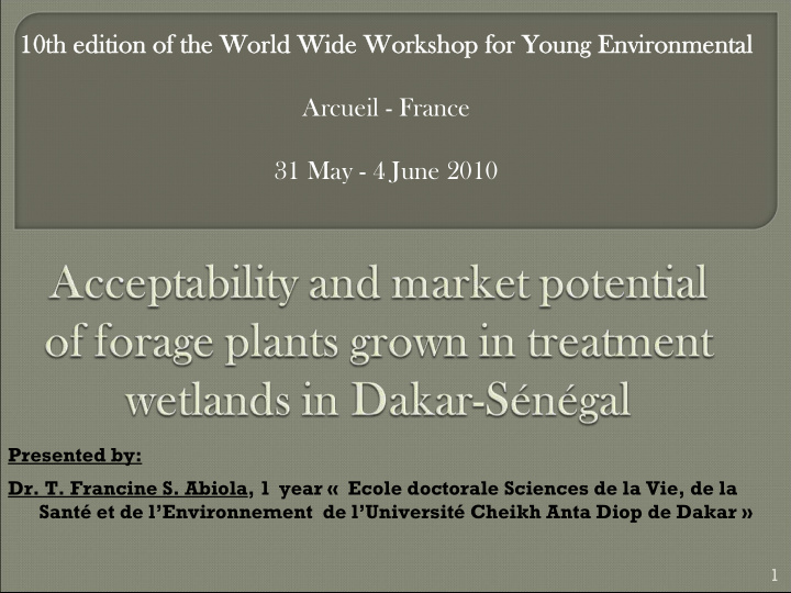 10th edition of the world wide workshop for young