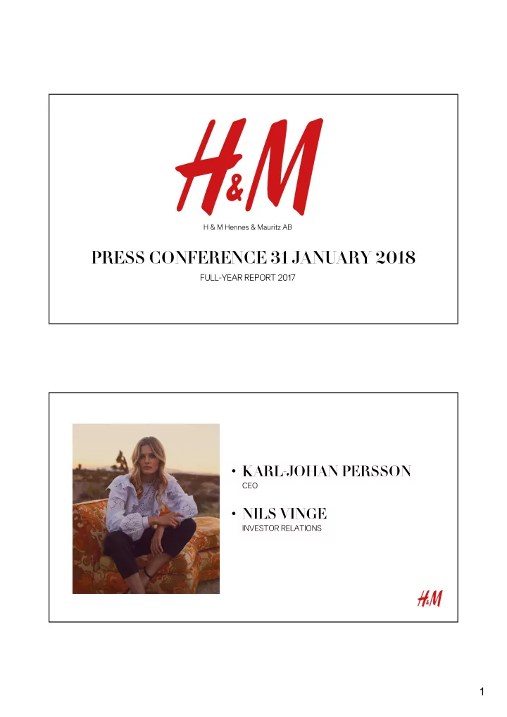 press conference 31 january 2018