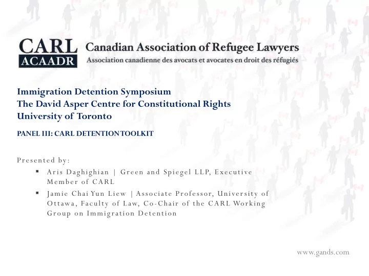 immigration detention symposium the david asper centre