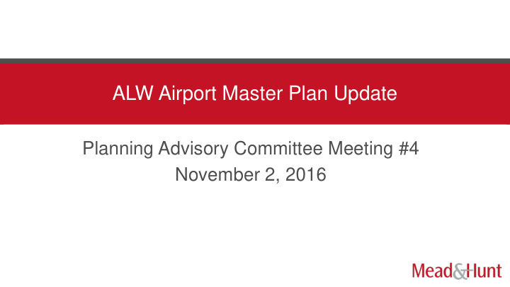alw airport master plan update