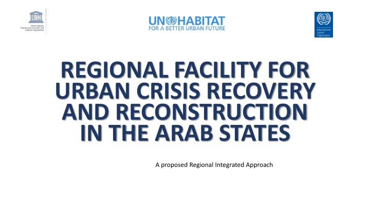 regional facility for