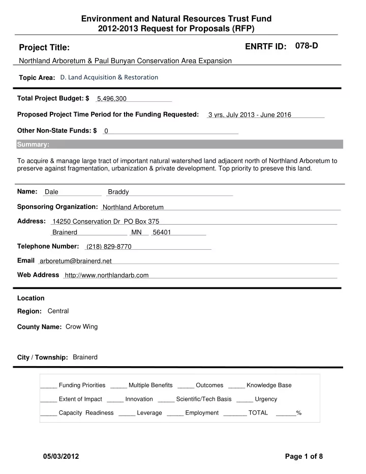 environment and natural resources trust fund 2012 2013
