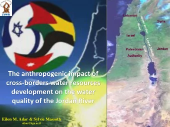 The anthropogenic impact of  cross-borders water resources  development on the water  quality of