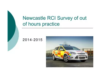 2014-2015  Is the service any good?  Determine indications for referral  Determine times blood