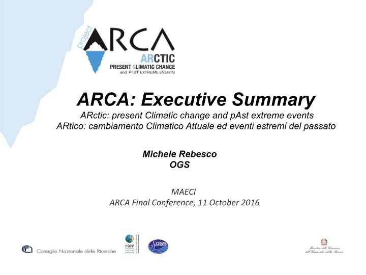 arca executive summary